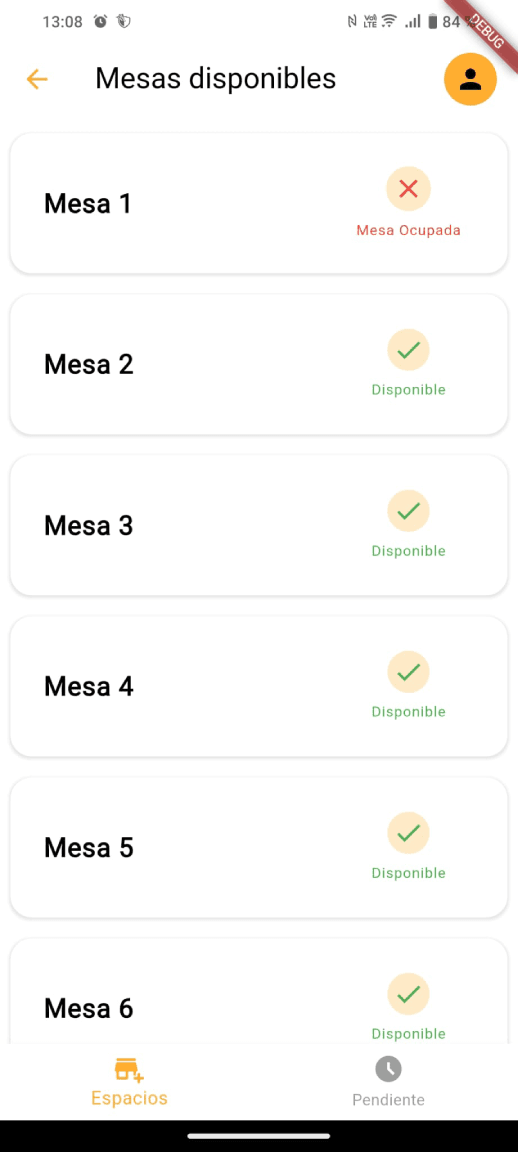 Interfaz de EatFlow en el móvil - Gestión de pedidos rápida - Paso 1